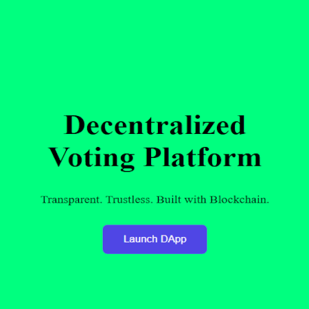 Voting DApp project preview